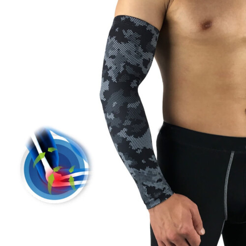 Feiona1pc Επιθέματα αγκώνων Μανίκια από πολυεστέρα, σπάντεξ, αναπνεύσιμο, 1