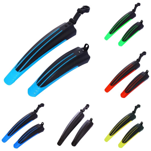 Cheers.US1Pair Σετ φτερών ποδηλάτου, Universal Full Cover Thicken & Diaphrage Mudguard Συμβατό με ποδήλατα MTB 1