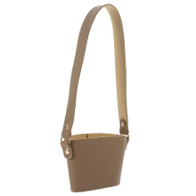 Kaffeebecherhalter mit Kette, Espressotasse, Geldbörse, tragbar, PU