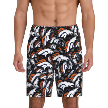 Pantalones cortos de pijama para hombre de los Broncos, con el logo del equipo de fútbol americano y mangas para aficionados al béisbol. Regalos.