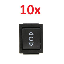 Interruptor basculante momentâneo de 10x3 posições, 6 pinos, retorno por mola, DPDT, 16A, 250V CA