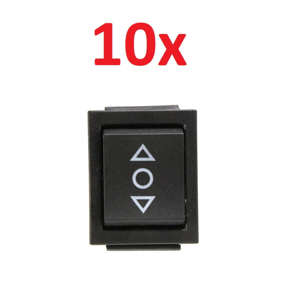 10X 3-Position Momentary Rocker Switch 6-Pin Spring Return Dpdt 16A 250V Ac 9322103741743