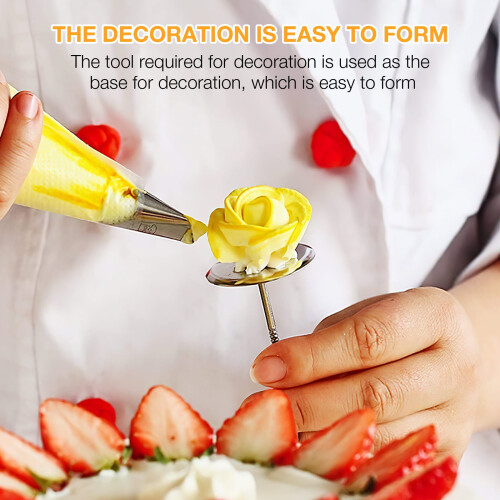 Decorating Icing Flowers Decoration Cake Nails Kit Tool Kits Professional Baking Tools Holder 2