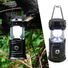 Uclet Camping Light Solar Collapsible LED Rechargeable Flashlight & USB Power Bank Portable Bright Camping Outdoor Activities Emergencies (