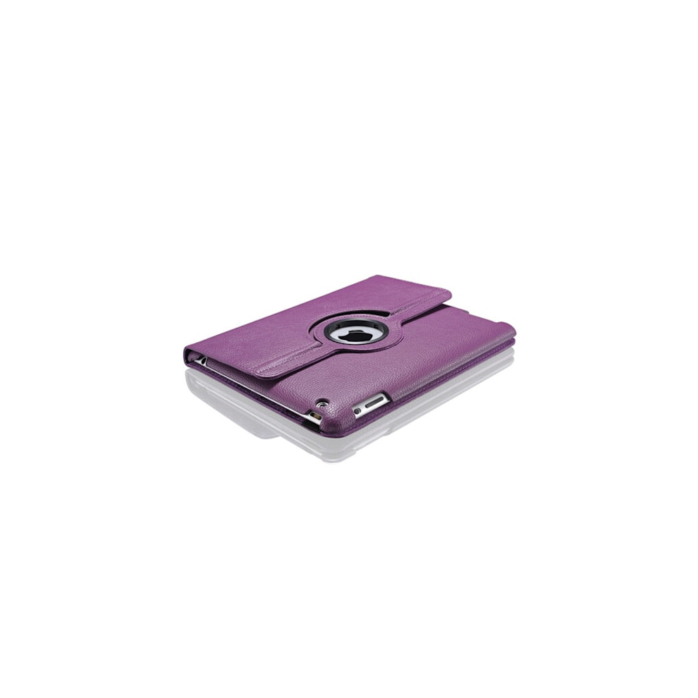 Compatible With Ipad Air 6 Case, Protective Leather Case For 9.7-Inch Ipad, Rotating Stand, Lychee Pattern, Fits Ipad 10.2 2018/2020, Pro 11 - Purple 9191629671342