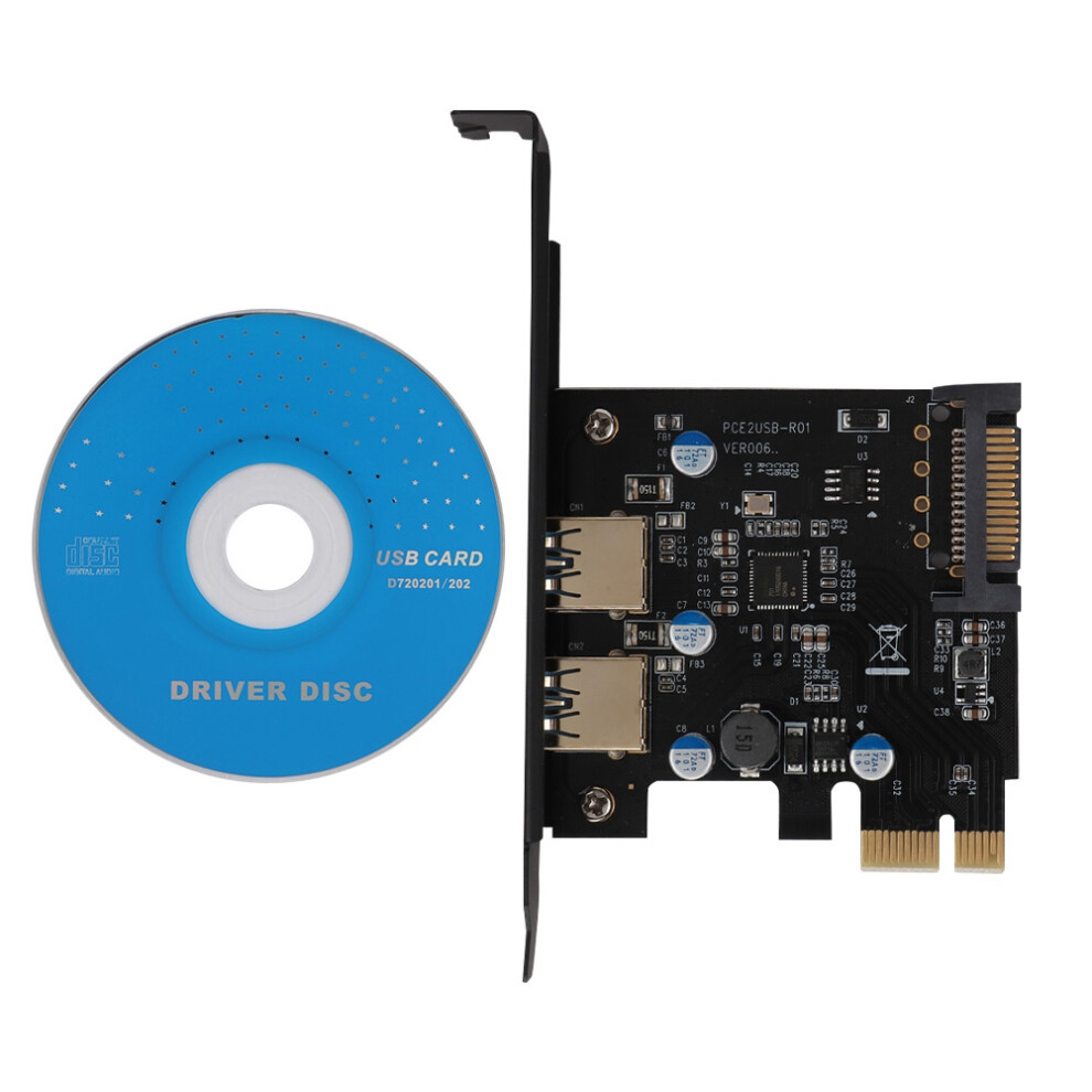 Superspeed Usb Expansion Card For Desktop, Self Powered Technology Plug And Play Pci Express X1 To Usb 5.0 Card With Voltage Stable Inductance And 9169997866721