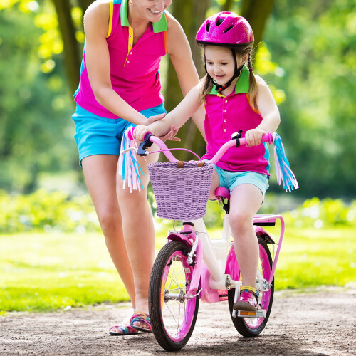 DIY Decal Customizable Basket, EASY ASSEMBLY for Quick Installation, Suitable for Kids' Bikes 1
