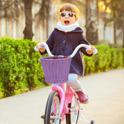 DIY Decal Customizable Basket, EASY ASSEMBLY for Quick Installation, Suitable for Kids' Bikes 2