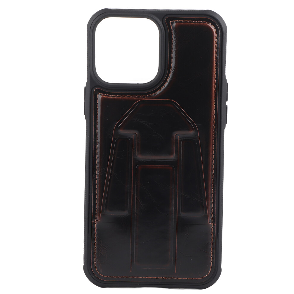 Detachable Leather Case For Iphone 14 Pro Max, 6.7 Inch Italian Crazy Horse Leather, Support Wireless Charging Detachable Case With Hidden Foldable St 9176269751852