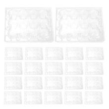 60Pcs Quail Egg Cartons: 12 Grids Stackable Clear Plastic Storage Box