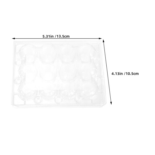 60Pcs Quail Egg Cartons: 12 Grids Stackable Clear Plastic Storage Box 2
