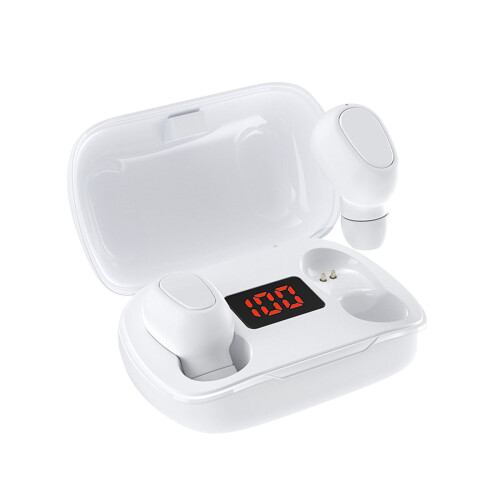 Ακουστικά EQWLJWE L21Pro Bluetooth5.0 με φορτιστή 350mAh, Ασύρματα ακουστικά 9D στερεοφωνικά με