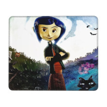 Coraline musematte med sydd kant, vaskbar lycra-klut og sklisikker gummibase, kompatibel med datamaskiner og bærbare datamaskiner