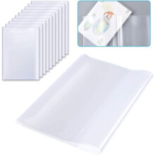 A5 clear book covers reusable thicker plastic 10-pack