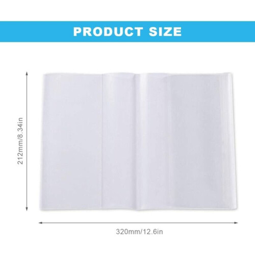 A5 clear book covers reusable thicker plastic 10-pack 1