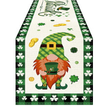 Baner dekoracyjny Yakbaofuo na stół w dniu św. Mikołaja, lniana tkanina jutowa, dekoracja stołu na wiosenny festiwal, kuchnia, jadalnia,