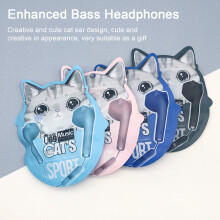 Écouteurs intra-auriculaires SUSUchens Kawakii Cat : design adorable, son haute fidélité, micro avec réduction de bruit, prise jack 3,5 mm en