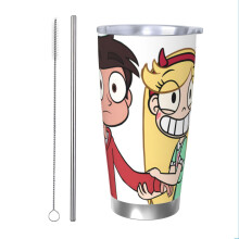 Star gegen die Mächte des Bösen – 590-ml-Becher, Edelstahl-Vakuumisolierter Reisebecher, Thermobecher mit Deckel für unterwegs
