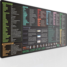 Mata Luiche Aicearraí Excel - Mata Bileog Cheat XXL | Mata Méarchláir Scarbhileog Oifige PC | Imeall Fuáilte Neamhshleamhain 400*900*3mm