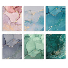 6 buc colorate artă abstractă neînrămată pânză imprimeuri textură curgere apă decor de perete pânză imprimeuri artă de perete marmură