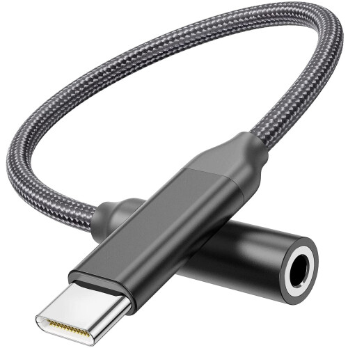Προσαρμογέας ακουστικών USB C σε 3,5 mm, καλώδιο καλωδίου τύπου C σε Aux Audio Dongle για Pixel5 4