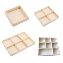 8 Grid Wooden Box Home Decoration Christmas Decorations Handmade Wood Chips DIY Accessories