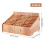 Ξύλινο κουτί αποθήκευσης τηλεφώνου DIY24-Grid, BurlyWood, 320x200x180mm, επιτραπέζιο οργανωτή 2