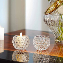 Glass Candle Holders, Amber Tealight Candle Holder, Cute Small Fall Tea Light Holders for Table Centerpiece, Thanksgiving & Halloween Party