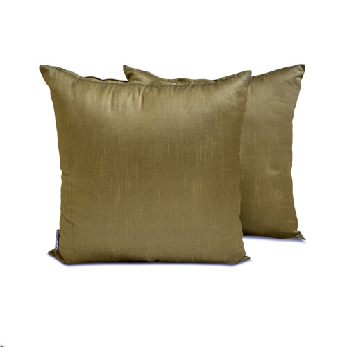 Διακοσμητικό κάλυμμα μαξιλαριού HomeCentric Antique Gold, πακέτο των 2 μαξιλαριών από μετάξι