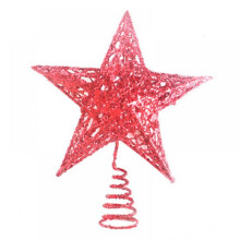 Weihnachtsbaumspitze, bunte, beleuchtete Weihnachtsbaumsterne für Weihnachtsbaumschmuck und Partydekoration (8 Zoll, Gold)
