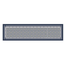 Hesroicy Bodenmatte aus PVC mit hoher Wasseraufnahme, böhmischem Blumenmuster, rutschfest, für Küche und Haushalt
