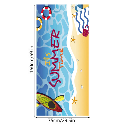 Πετσέτα θαλάσσης μικροϊνών XIUH 75x150cm, Χαβανέζικο σχέδιο, ανθεκτική στην άμμο, 2