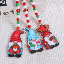 Crochta Balla Crochta Coirníní Adhmaid Nollag SUSUchens le Tassels agus Crochta Gnome le haghaidh Maisiúcháin Fhéile Baile Stíl C