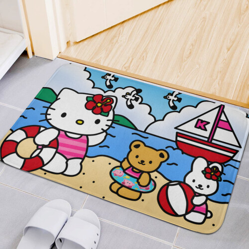 Χαριτωμένο χαλάκι μπάνιου Hello Kitty 16x24 ίντσες, αντιολισθητικό πλενόμενο χαλάκι 1