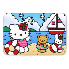 Tappetino da bagno Hello Kitty carino, 40x60 cm, antiscivolo, lavabile, in flanella, per bagno e camera da letto, DT1123-001