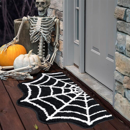 Χαλί Ιστού Αράχνης για Halloween, 2024Πλούσιο Χαλί Μπάνιου Κολοκύθας, Πλενόμενο 1