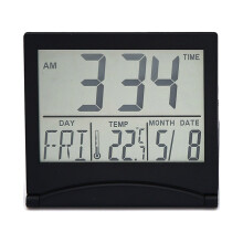 Ceas de birou digital cu afișaj LCD, calendar, ceas deșteptător, lichidare de stoc