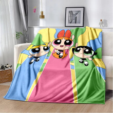Niedliche Powerpuff Girl-Decke, kuschelig weich, warmhaltend, bequem, ideal für Picknick, Bett, Sofa, Schlafzimmer – das perfekte Geschenk!