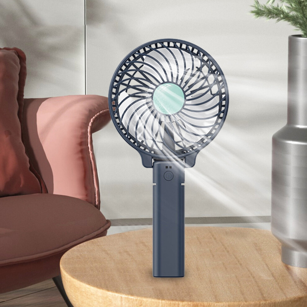 Txmfgh Portable Usb Handheld Fan - Foldable, Silent, Strong Wind, Rechargeable High-Speed Mini Fan For Desktop Or Gift Blue 9448196096819
