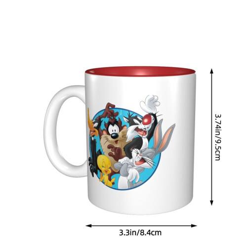 Looney TunesΚεραμική Κούπα 11Oz, Χαριτωμένο Κύπελλο Καφέ για Άνδρες & Γυναίκες, Δώρο 1