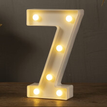 Luzes de LED com letras e números - 26 letras do alfabeto + 10 números, branco quente, alimentadas por bateria para decoração de festas,