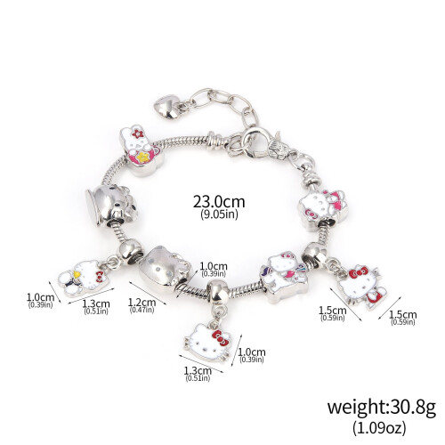 Βραχιόλι δώρου Sanrio με χαριτωμένο Hello Kitty και γατάκι, υψηλής αξίας, για δώρο,