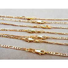 RSAMD1pcs Mens18K Yellow Gold Filled2.5mm Italian Figaro Chain Necklace16-30Inch-22