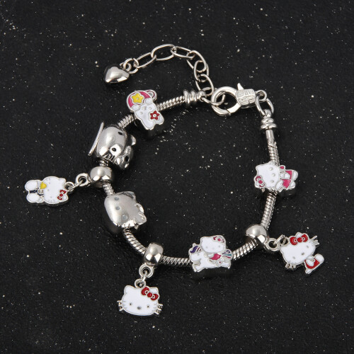 Βραχιόλι δώρου Sanrio με χαριτωμένο Hello Kitty και γατάκι, υψηλής αξίας, για δώρο, 2