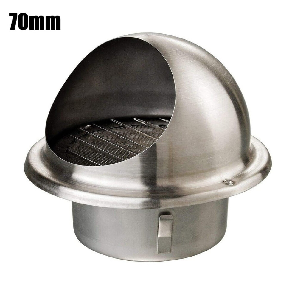 Gdhome Stainless Steel Round Brushed Bull Nosed External Extractor Wall Vent Outlet 9004841141381