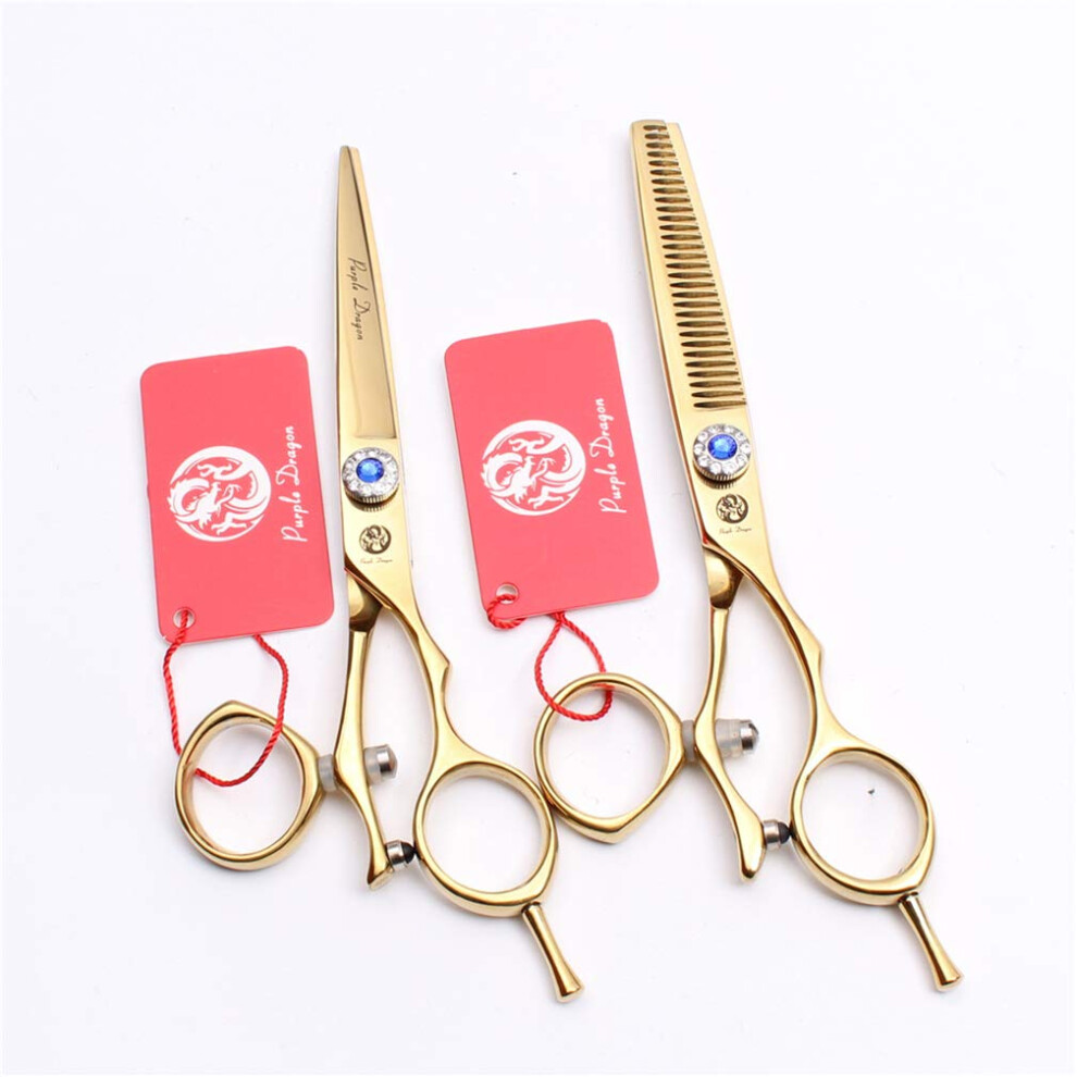 Professional Hair Cutting Scissors 6.0 Inch 440C Steel Barber Shears with Ergonomic Rotating Handle