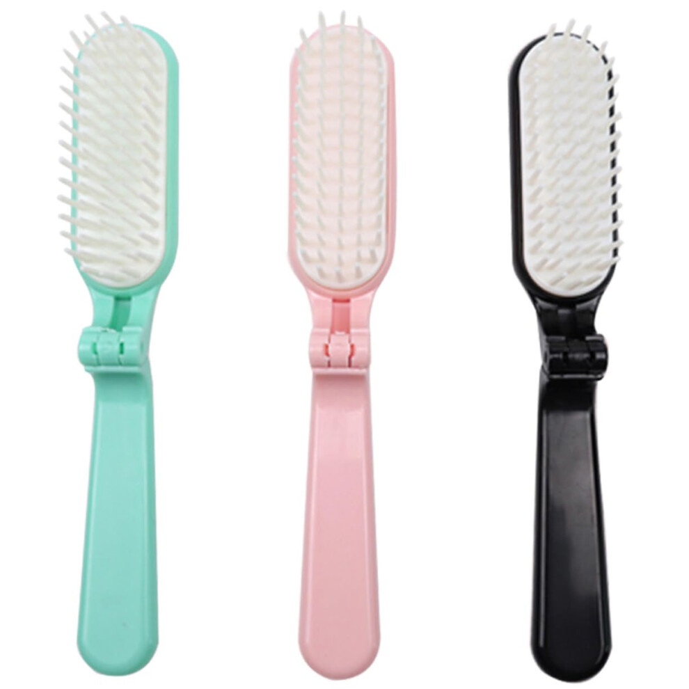 3Pcs Travel Hair Brush Set Folding Detangling Comb for Women Wet and Dry Use for All Hair Types