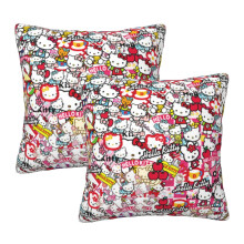 Hello Kitty Throw Pillow Covers, Pack of 2 Pillowcases for Sofa Bed Living Room 18"X18"