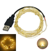 10M LED String Lights Waterproof Light String Copper Wire usb Powered Rope lights for Garden Patio Home Lighting Decoration (Warm White Light)