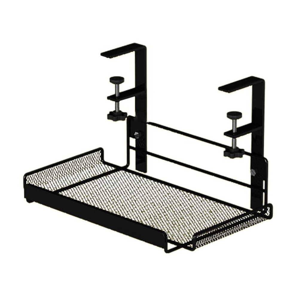 Cable Management Computer Storage Rack Wire Organizer Under-Table Hole-Free, Black-L 9004841144290